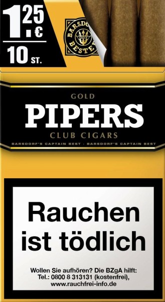 Pipers Little Cigars Vanilla Gold Zigarillos